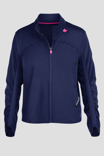 Chaqueta m&eacute;dica Med Couture Amp Knit STRETCH con cremallera y 2 bolsillos para mujer