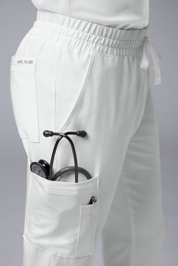 Hypothesis S-R Shift Ready Men's 8-Pocket Cargo Jogger Scrub Pant - White - 5