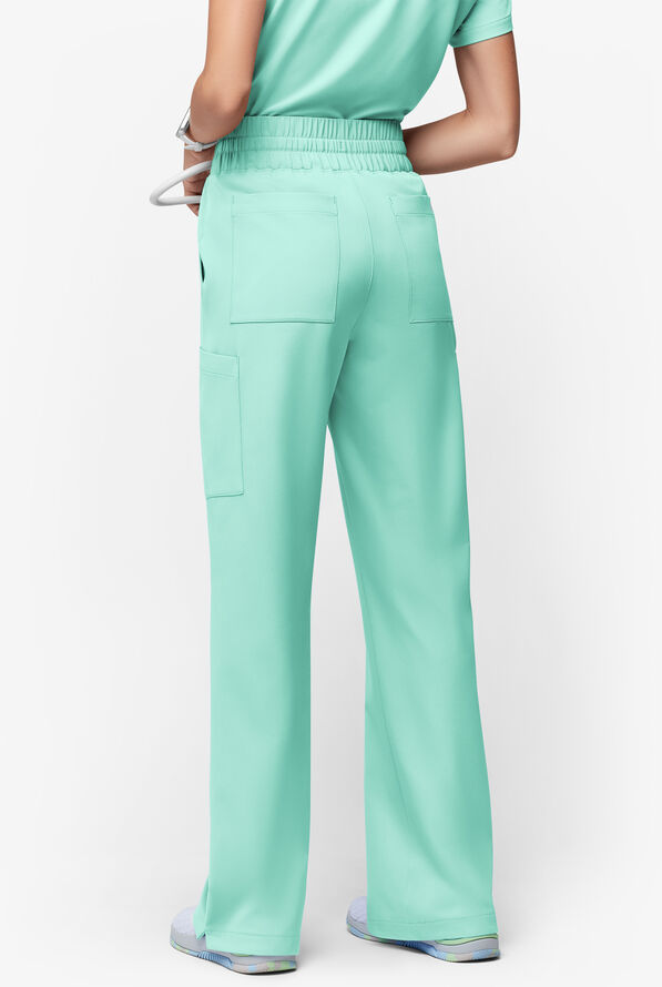 ReSurge Crystal Women's 7-Pocket High Waisted Wide Leg Pant - Jelly Mint - 4