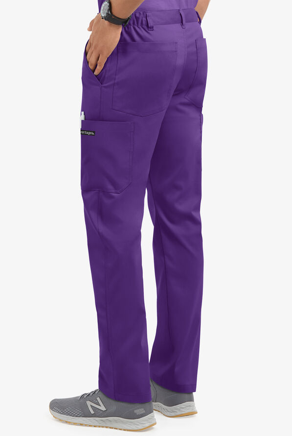 Advantage STRETCH Men's 8-Pocket Cargo Scrub Pants - Grape - 4
