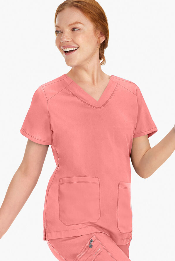 Blusa médica Healing Hands Scrubs Purple Label Jill, Uniformes Médicos Elastizados