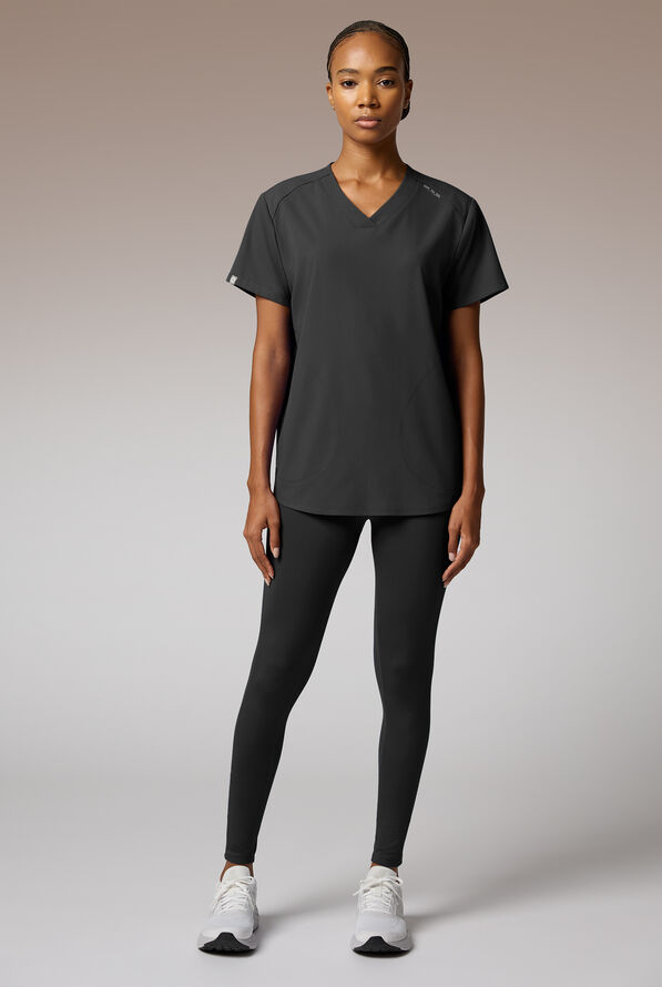 Blusa m&eacute;dica Hypothesis STRETCH estilo t&uacute;nica con 2 bolsillos para mujer - Jet Black - 2
