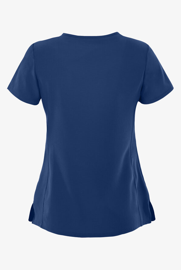 heartsoul Break On Through Women's 3-Pocket Pitter-Pat V-Neck Scrub Top - Navy - 2