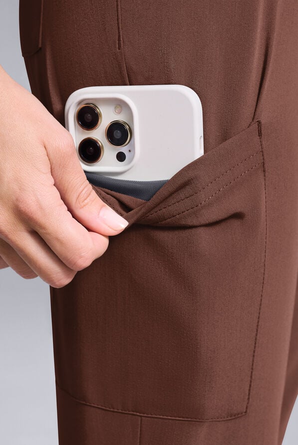 Hypothesis Women's Base 6-Pocket Jogger Scrub Pant - Bitter Chocolate - 6