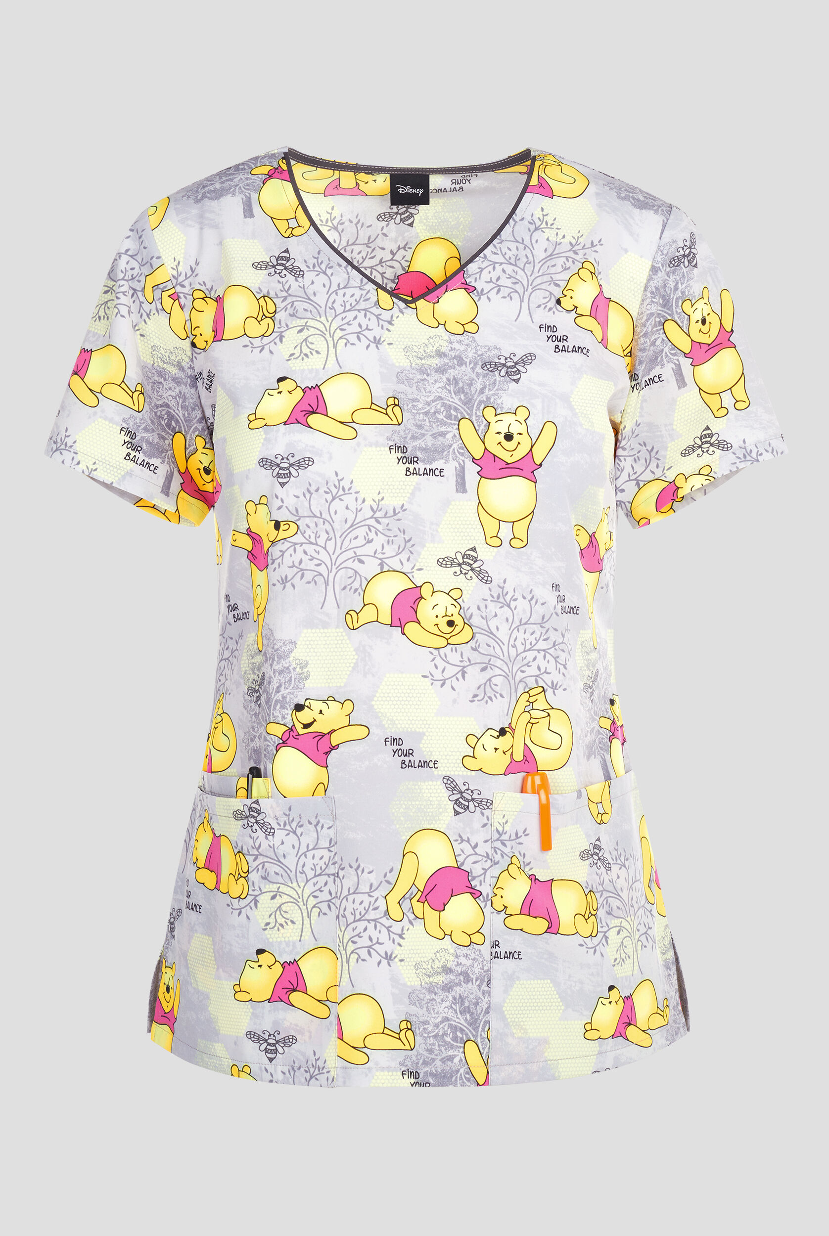 トップス pooh Winnie the Pooh Baby Long Sleeve Graphic Crewneck Tee with