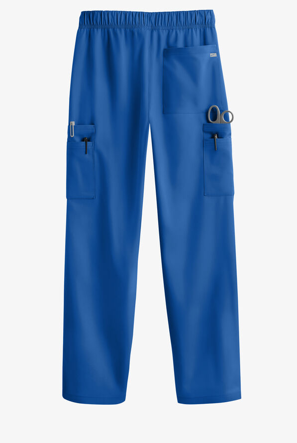 Butter-Soft Originals Men's 9-Pocket Straight Leg Cargo Scrub Pants - Royal - 3