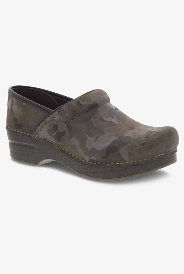 Dansko Women's Professional Camo Suede Nursing Clogs - null - 4