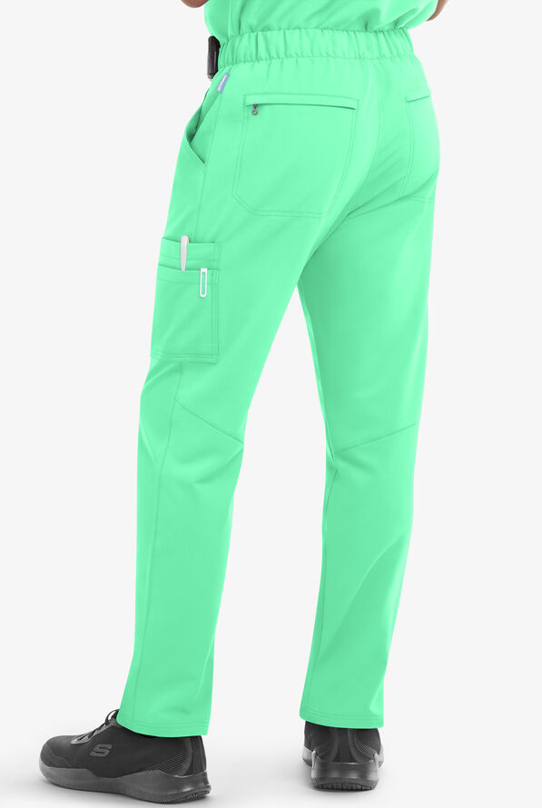 MOVEMENT by Butter-Soft Hadar Men's 9-Pocket Cargo STRETCH Scrub Pants - Neo Mint - 2