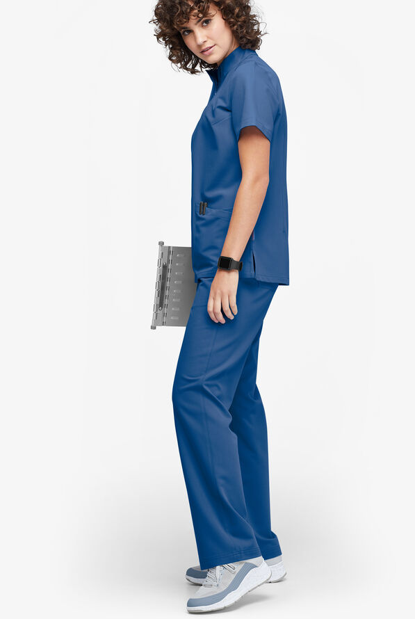 MOVEMENT by Butter-Soft Mira Women's 6-Pocket Wide Leg Scrub Pants - Royal - 2
