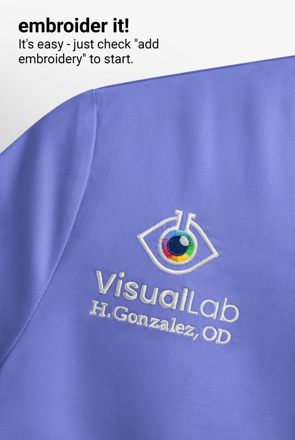 Camisa m&eacute;dica Cherokee Workwear Originals Ultra con cuello en V y 3 bolsillos para hombre - Ceil Blue - 4