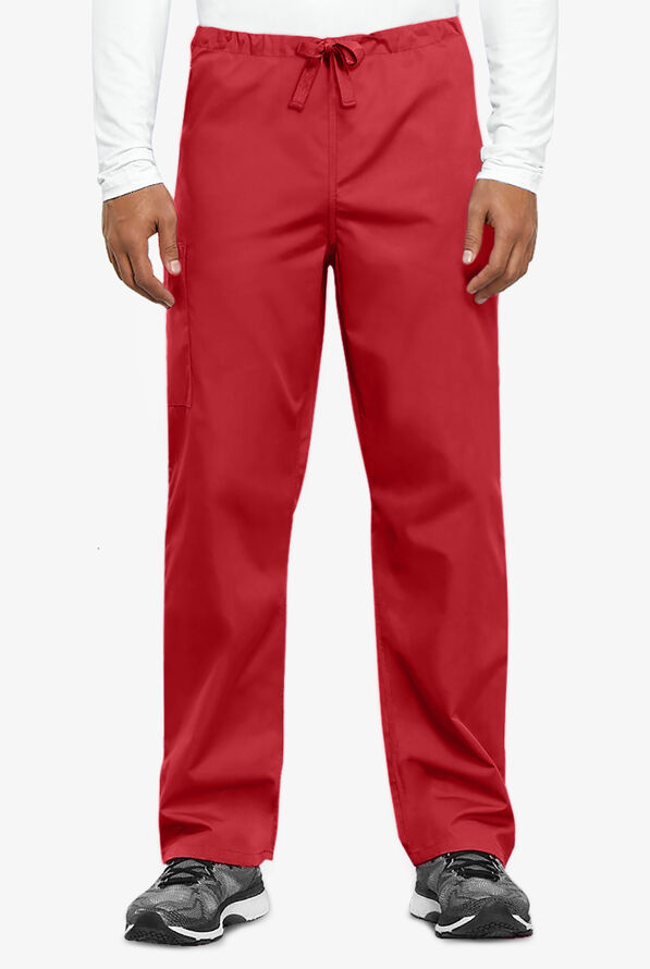 Cherokee Workwear Unisex 3-Pocket Drawstring Scrub Pants - Red - 1