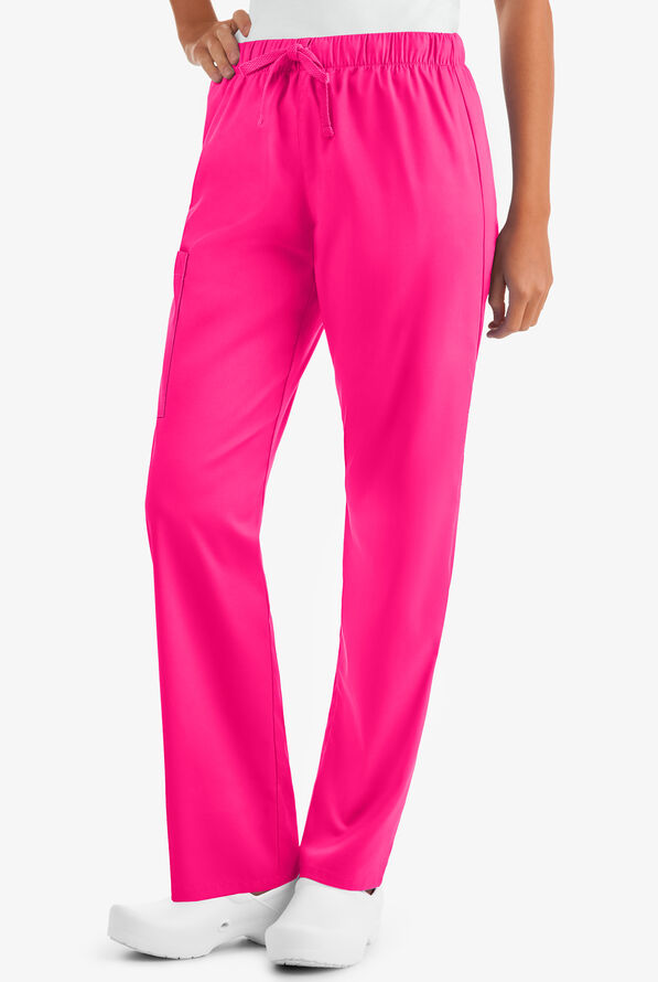 Conjunto de uniforme médico Strictly Scrubs Value STRETCH petite con 4 bolsillos para mujer - Hot Pink - 2