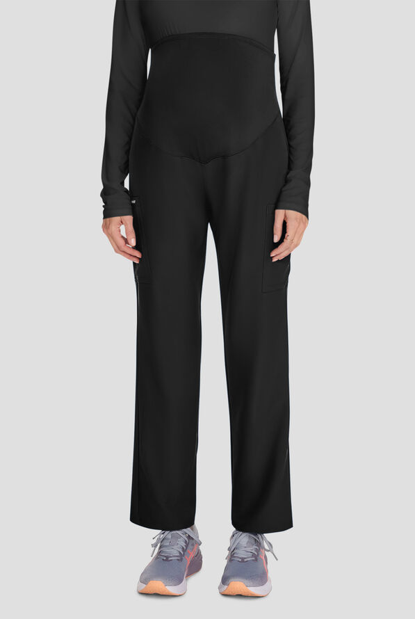 Cherokee Workwear Originals Ultra Women's 3-Pocket STRETCH Maternity Scrub Pants - Black - 1