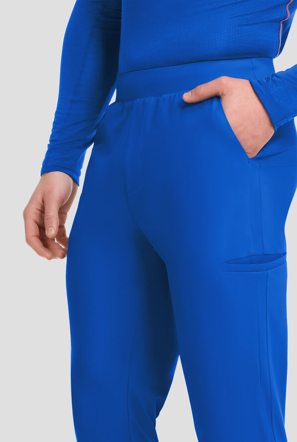 Pantal&oacute;n m&eacute;dico Infinity PURSUIT STRETCH estilo jogger con cord&oacute;n y 5 bolsillos para hombre - Royal - 5