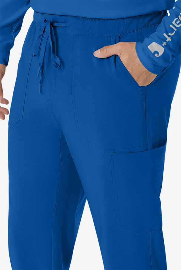 Carhartt Cross-Flex Men's 7-Pocket STRETCH Cargo Jogger Scrub Pants - Royal - 3
