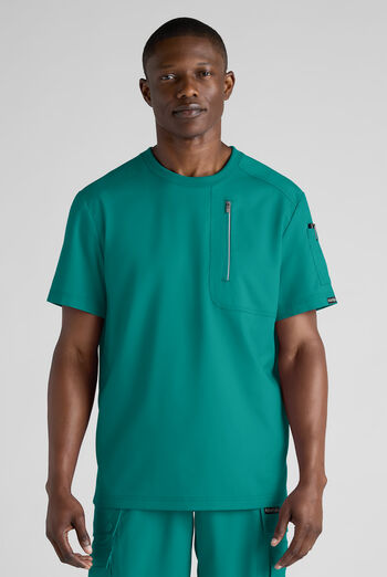Advantage STRETCH Men's 3-Pocket Crew Neck Scrub Top