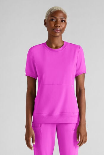 Easy STRETCH Anya Women's 2-Pocket Relaxed Crew Neck Scrub Top