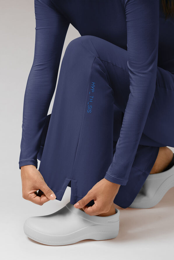 Patanlón médico Hypothesis Meta FL de tiro alto con piernas acampanadas y 7 bolsillos para mujer - Navy - 5