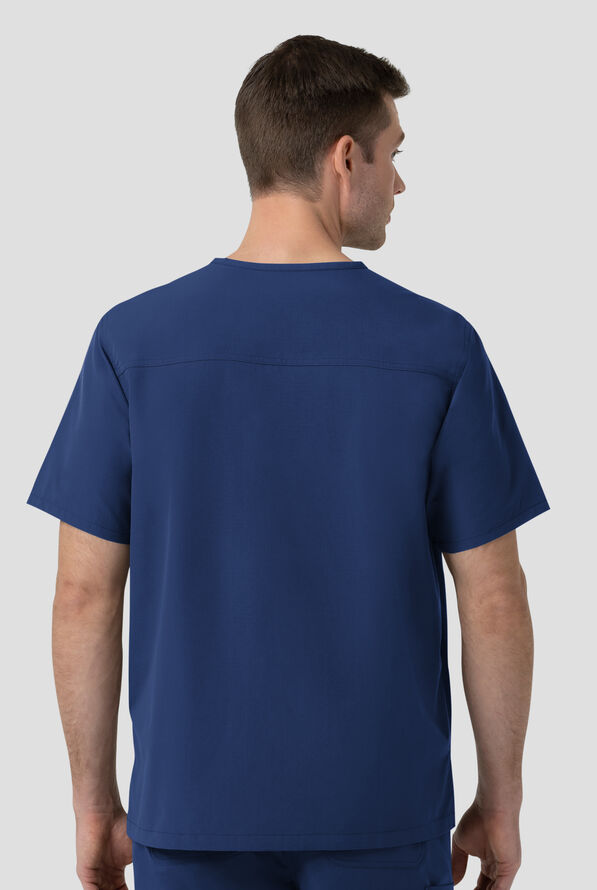 Camisa m&eacute;dica Carhartt FLD & RSCU Rugged Flex STRETCH con cuello en V y 4 bolsillos para hombre - Navy - 3