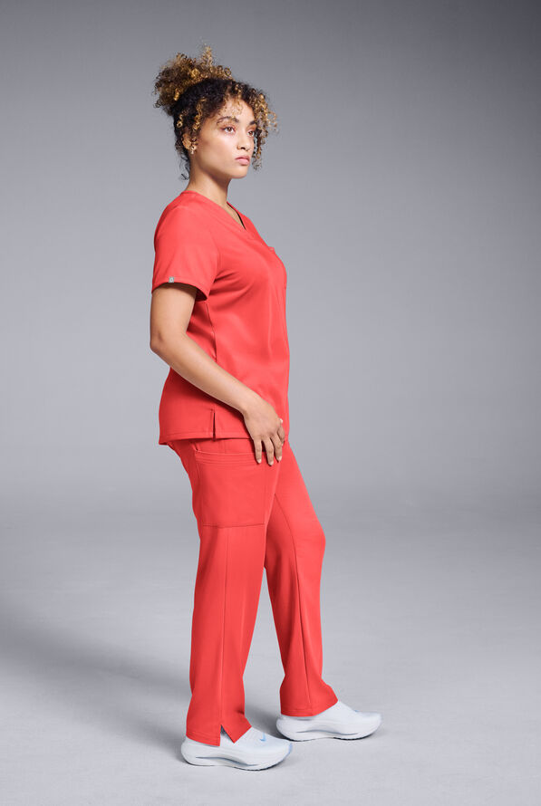 Blusa médica Hypothesis Base con cuello en V para mujer - Radiant - 2