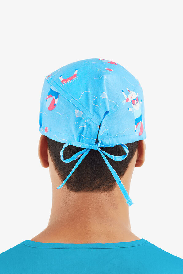 UA Butter-Soft BAA BAA Bobbing Unisex Adjustable Hem Print Scrub Cap - null - 4