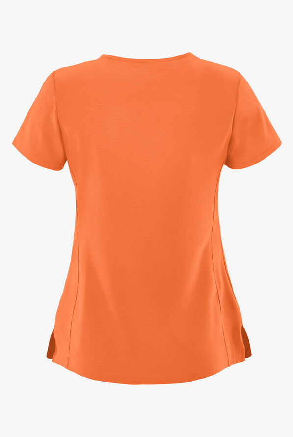 heartsoul Break On Through Women's 3-Pocket Pitter-Pat V-Neck Scrub Top - Cantaloupe - 2