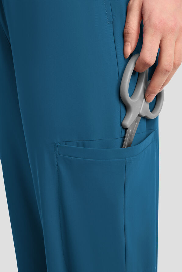Infinity PURSUIT Women's 5-Pocket STRETCH Drawstring Jogger Scrub Pant - Caribbean Blue - 2