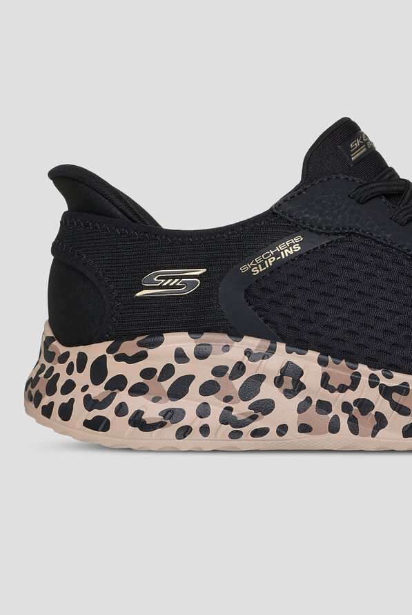 Skechers Bobs Sport Women's Slip Ins Bungee Knit Leopard Sneaker - null - 4
