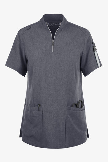 Blusa m&eacute;dica Easy STRETCH Jen con cremallera en el cuello y 4 bolsillos para mujer