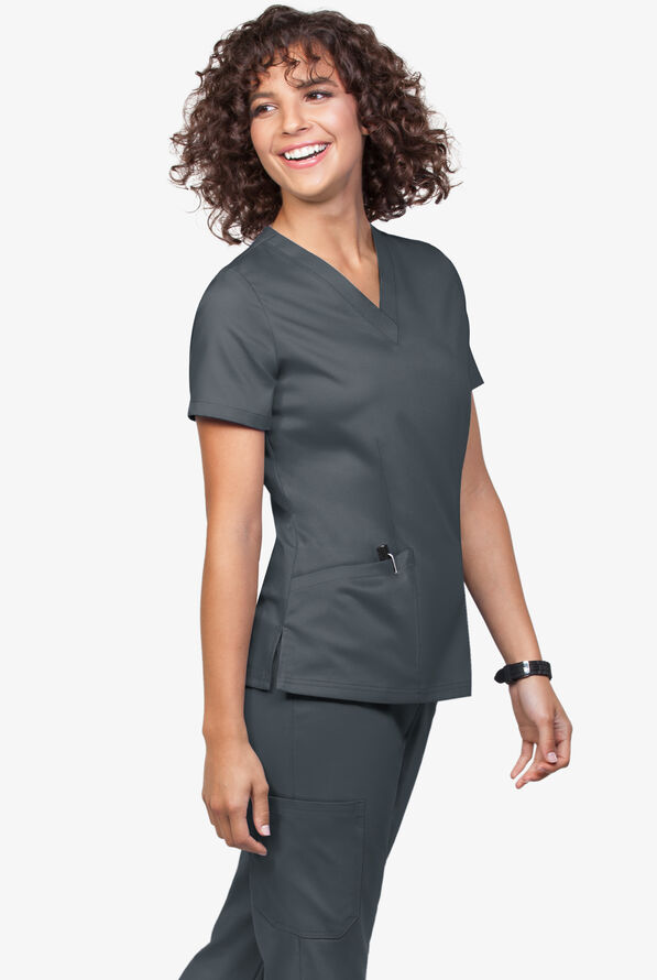 Conjunto de uniforme m&eacute;dico Tafford Active Stretch estilo jogger con 5 bolsillos para mujer - Pewter - 3