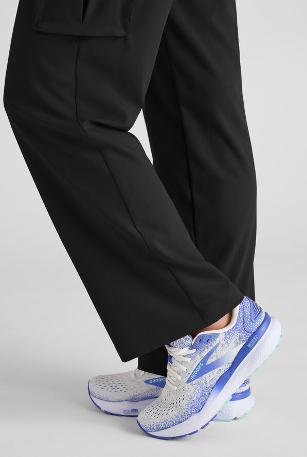 Grey's Anatomy by Barco Emerge Teagan Women's 6-Pocket STRETCH High-Rise Wide Leg Scrub Pants - Black - 7