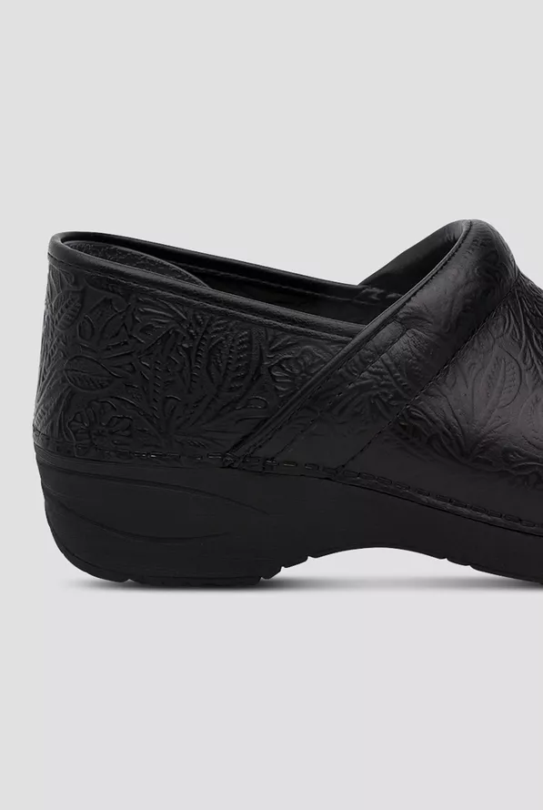 Dansko Pro XP 2.0 Black Floral Tooled Leather Clogs, Nursing Clogs Dansko Pro XP 2.0 Black Floral Tooled Leather Clogs, Nursing Clogs