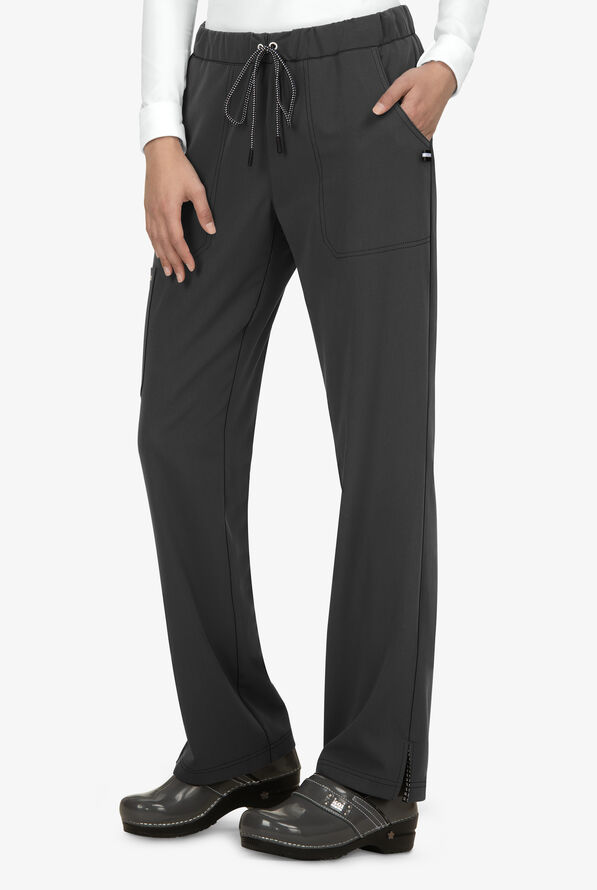 koi Next Gen Everyday Hero Women's 5-Pocket STRETCH Drawstring Cargo Scrub Pant - Black - 1