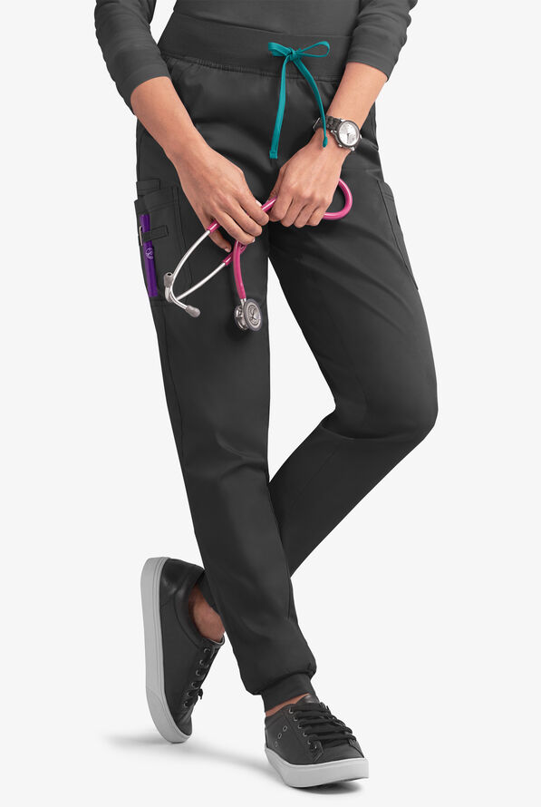 ONLY @UA Butter-Soft STRETCH Women's 4-Pocket Knit Waistband Cargo Scrub  Pants, Cargo Scrubs