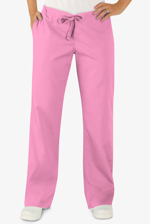 Pantalón médico UA Best Buy tall con cordón y piernas ligeramente acampanadas para mujer - Pink - 1