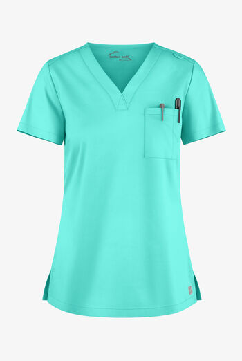 Blusa m&eacute;dica Butter-Soft STRETCH con cuello en V y 2 bolsillos para mujer