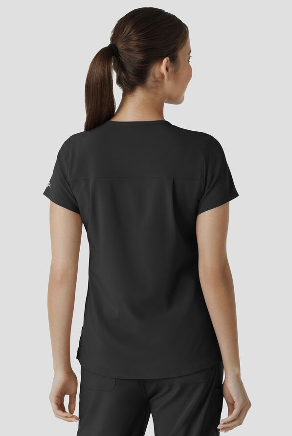 Blusa m&eacute;dica Carhartt Cross-Flex Force STRETCH con paneles de tejido y 1 bolsillo para mujer - Black - 3