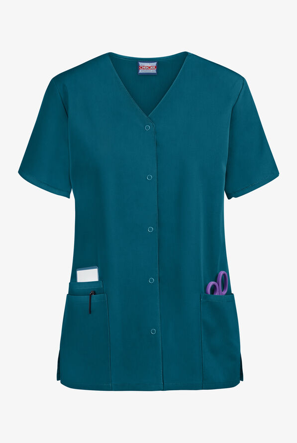 Cherokee 4770 Snap Front Scrub TopCherokee Workwear Scrubs