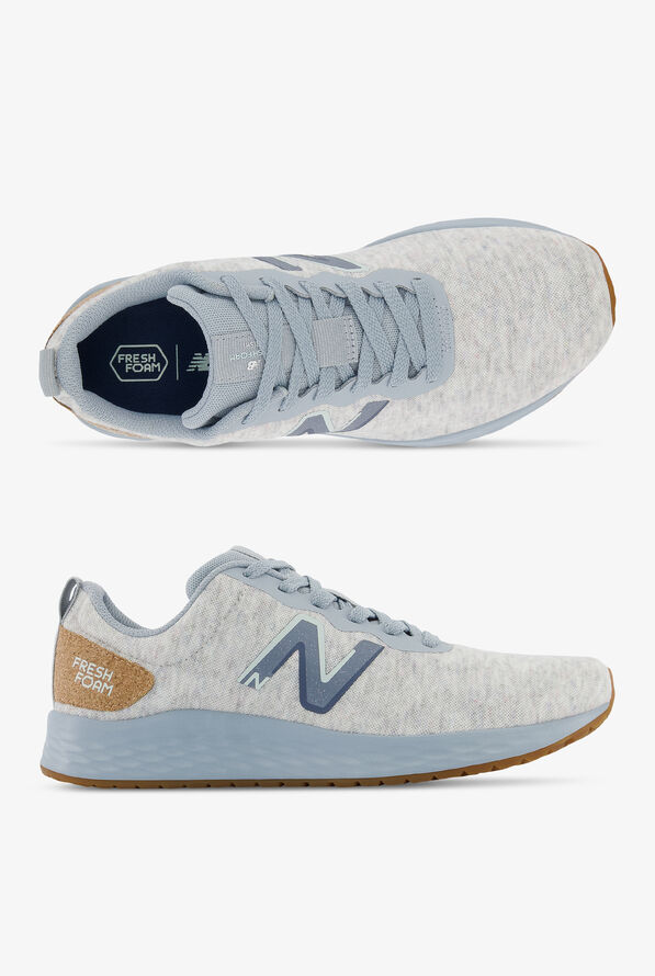 New Balance Women's Fresh Foam Arishi v3 Grey/Tan Athletic Lace Up Nursing Shoes - null - 1