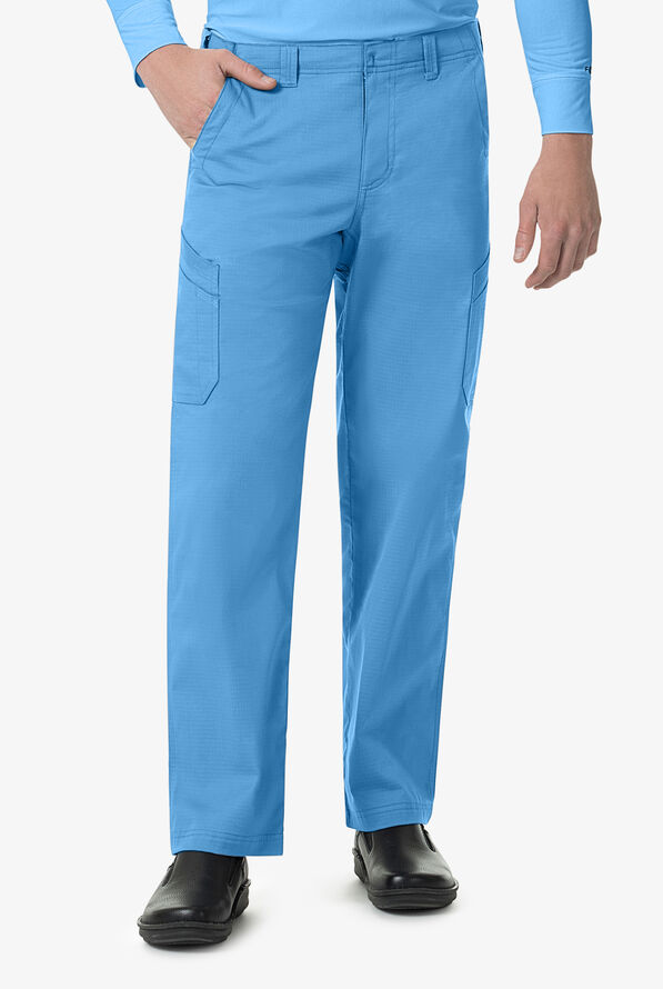 Carhartt Ripstop Rugged-Flex Men's 11-Pocket STRETCH Cargo Scrub Pants - Azure Blue - 1
