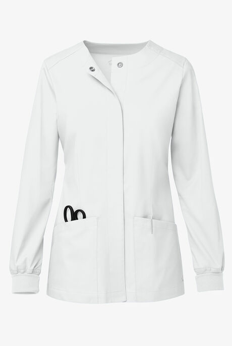 Butter-Soft STRETCH Women's 2-Pocket Long Sleeve Snap Front Scrub Jacket