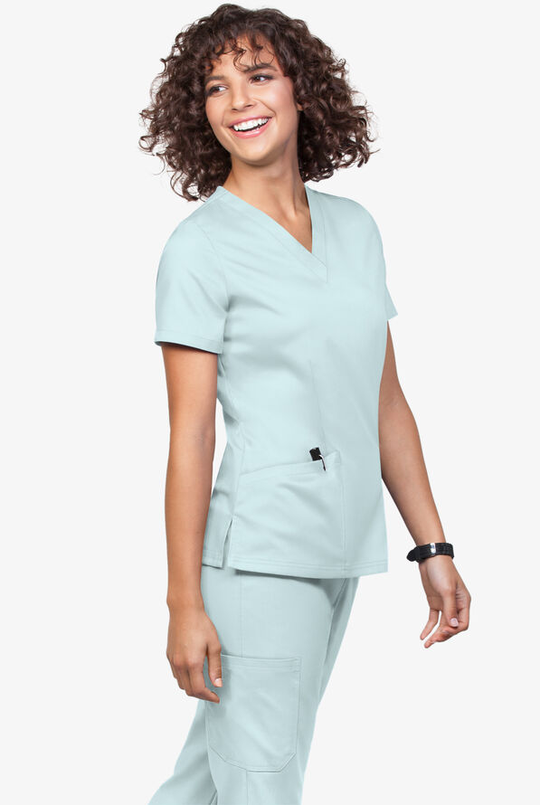 Tafford Active STRETCH Women's 5-Pocket Jogger Scrub Set - Ocean Mist - 3