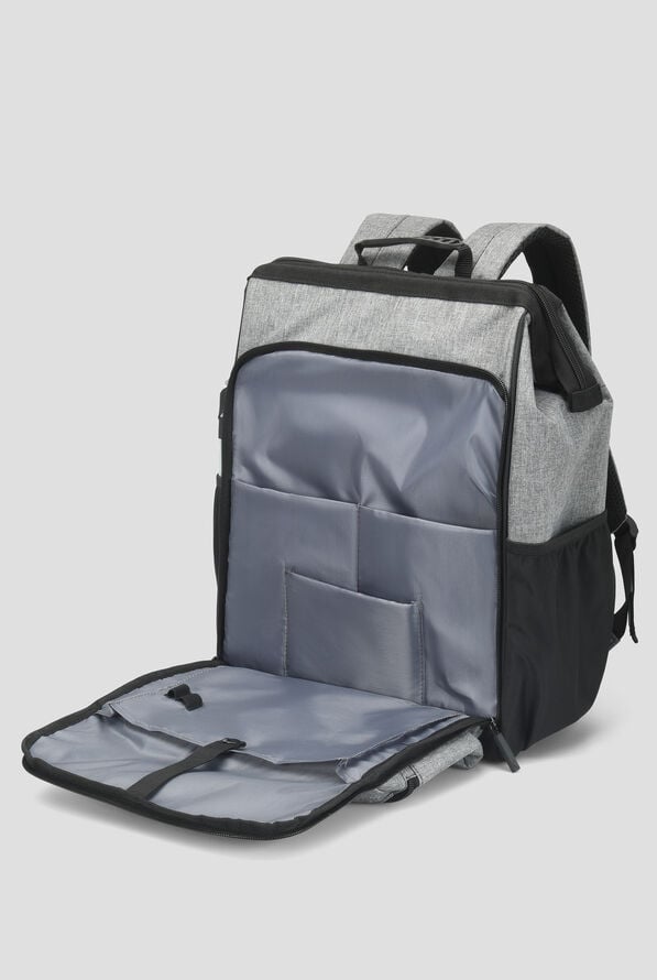 Nurse Mates Grey Linen Texture Ultimate Nursing Backpack - Grey - 3