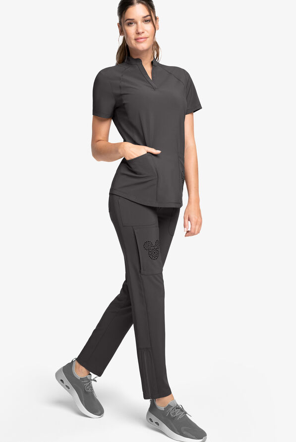 Cherokee Infinity Mickey Laser Cut STRETCH Scrub Top, Nursing ...