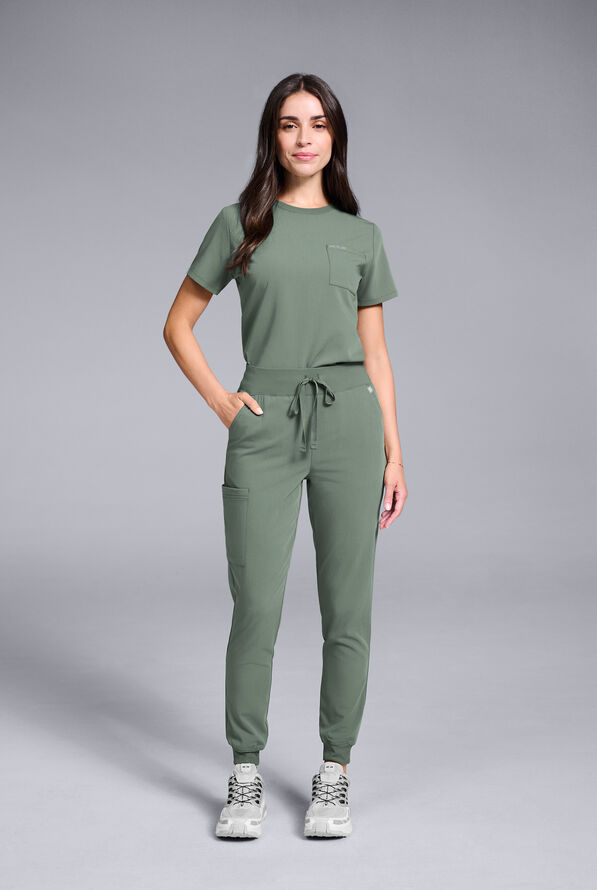 Pantalón médico Hypothesis Base estilo jogger con 6 bolsillos para mujer - Mineral - 2