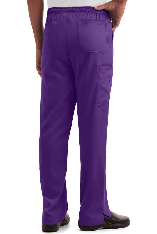 Strictly Scrubs Men's 6-Pocket Cargo Scrub Pants - Grape - 2
