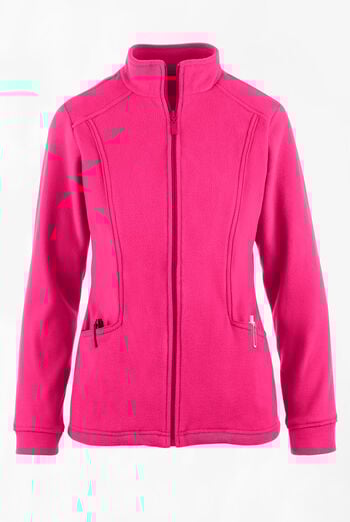 Butter-Soft STRETCH Women's 2-Pocket Zip Front Fleece Scrub Jacket