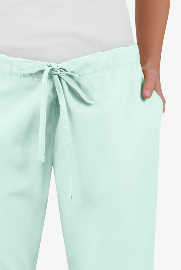 Butter-Soft Core Women's 4-Pocket Elastic Waist Back Drawstring Scrub Pants - Cooling Oasis - 3