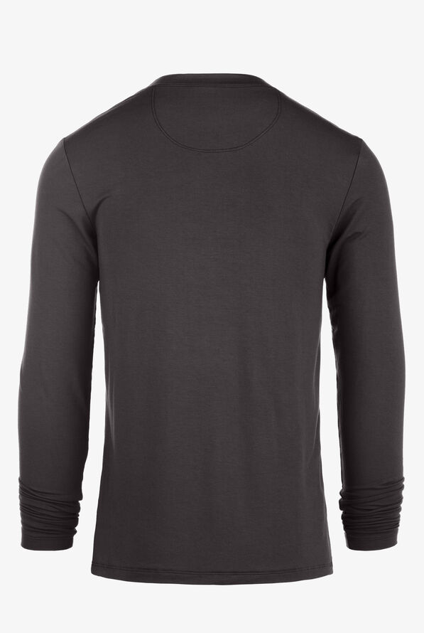 Cherokee Workwear Professionals Men's STRETCH Long Sleeve Knit Underscrub - Pewter - 2