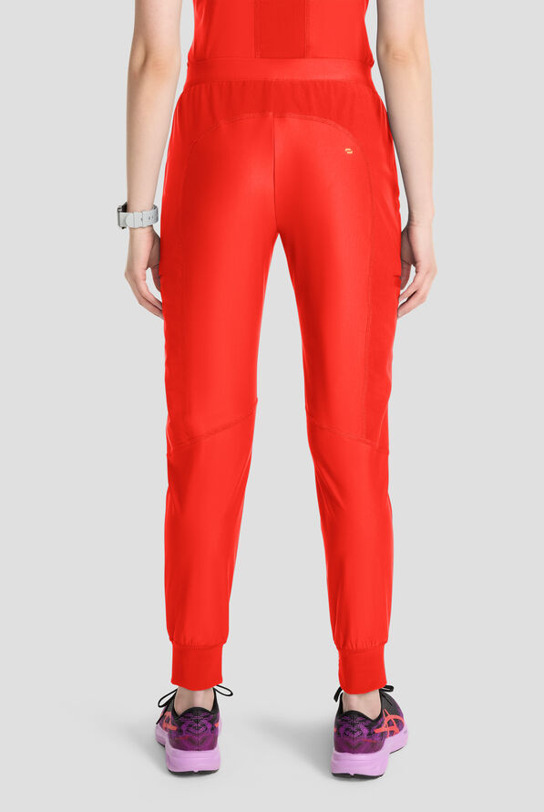 Infinity GNR8 Kinetic Knit Women's 4-Pocket STRETCH Cargo Jogger Scrub Pants - Firebird - 4
